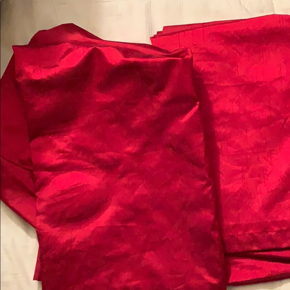 Red curtains